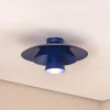 Loftlampe Plato, mørkeblå, metal, Ø 38 cm, E27