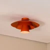 Loftlampe Plato, orange, metal, Ø 38 cm, E27