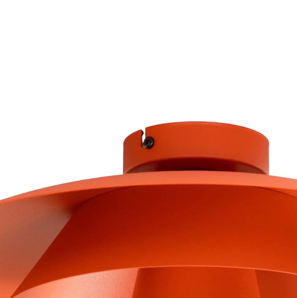 Loftlampe Plato, orange, metal, Ø 38 cm, E27