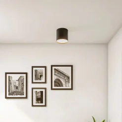 Loftlampe Point Plexi M, sort/opal