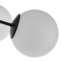 Loftlampe Pregos 6 i sort, 6 lyskilder