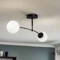 Loftlampe Pregos 2, 2 lyskilder, sort