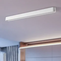 Loftlampe Soft, 95 x 6 cm, hvid, aluminium, G13