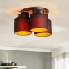 Loftlampe Soho cylindrisk 3 lyskilder sort/guld
