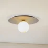 Loftlampe Solar, sort/opal, 1 lyskilde