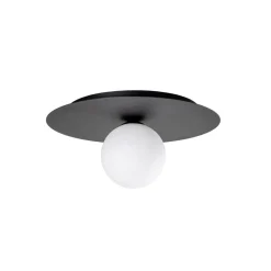 Loftlampe Solar, sort/opal, 1 lyskilde