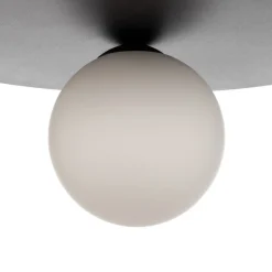 Loftlampe Solar, sort/opal, 1 lyskilde