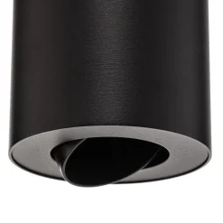 Loftlampe sæt, drejelig, sort