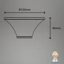Loftlampe Tepel til badeværelset IP44 E27 krom mat