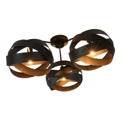 Loftlampe Tornado sort 3 lyskilder