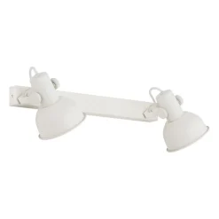 Loftlampe Trogir, beige, 2 lyskilder, længde 27 cm