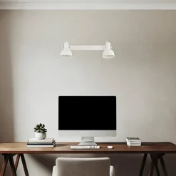 Loftlampe Trogir, beige, 2 lyskilder, længde 27 cm