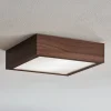 Loftlampe Tromsö, 30x30 cm, valnød
