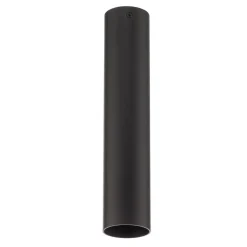 Loftlampe Tube i cylinderform, sort