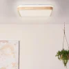 Loftlampe Tumeo, længde 40 cm, lyst træ, metal/træ