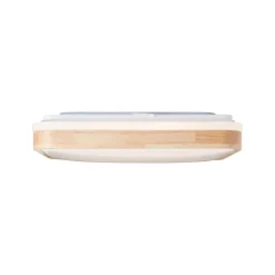 Loftlampe Tumeo, længde 40 cm, lyst træ, metal/træ