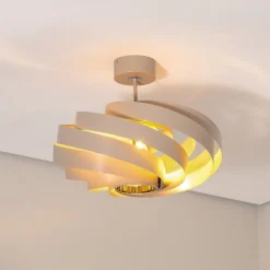 Loftlampe Vento, beige, Ø 50 cm