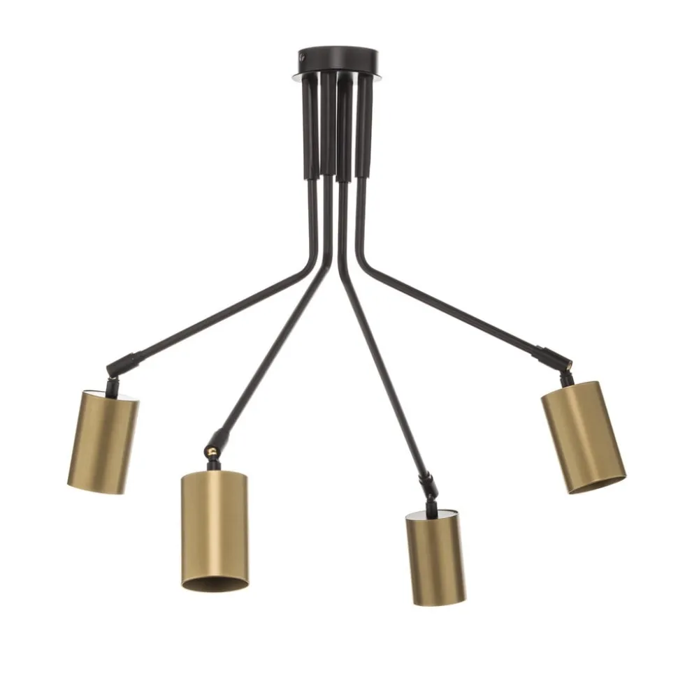 Loftlampe Verno 4 Black i sort og guld