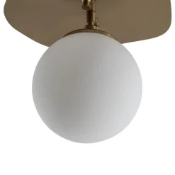 Loftlampe Well, guldfarvet, glas, Ø 20 cm, E14