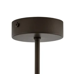 Loftlampe Zofia, kaffebrun, metal, Ø 50 cm, 3 lyskilder, E27