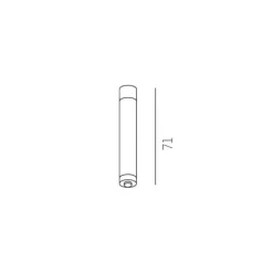 Loftsbeslag til Volare-skinne 7,1 cm sort
