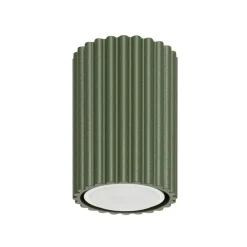 Loftslampe ALORA, olivengrøn, Ø 7 cm, metal, GU10