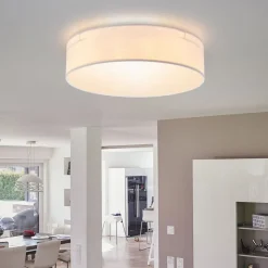 Loftslampe Ceiling Dream, Ø 40 cm, tekstil, hvid