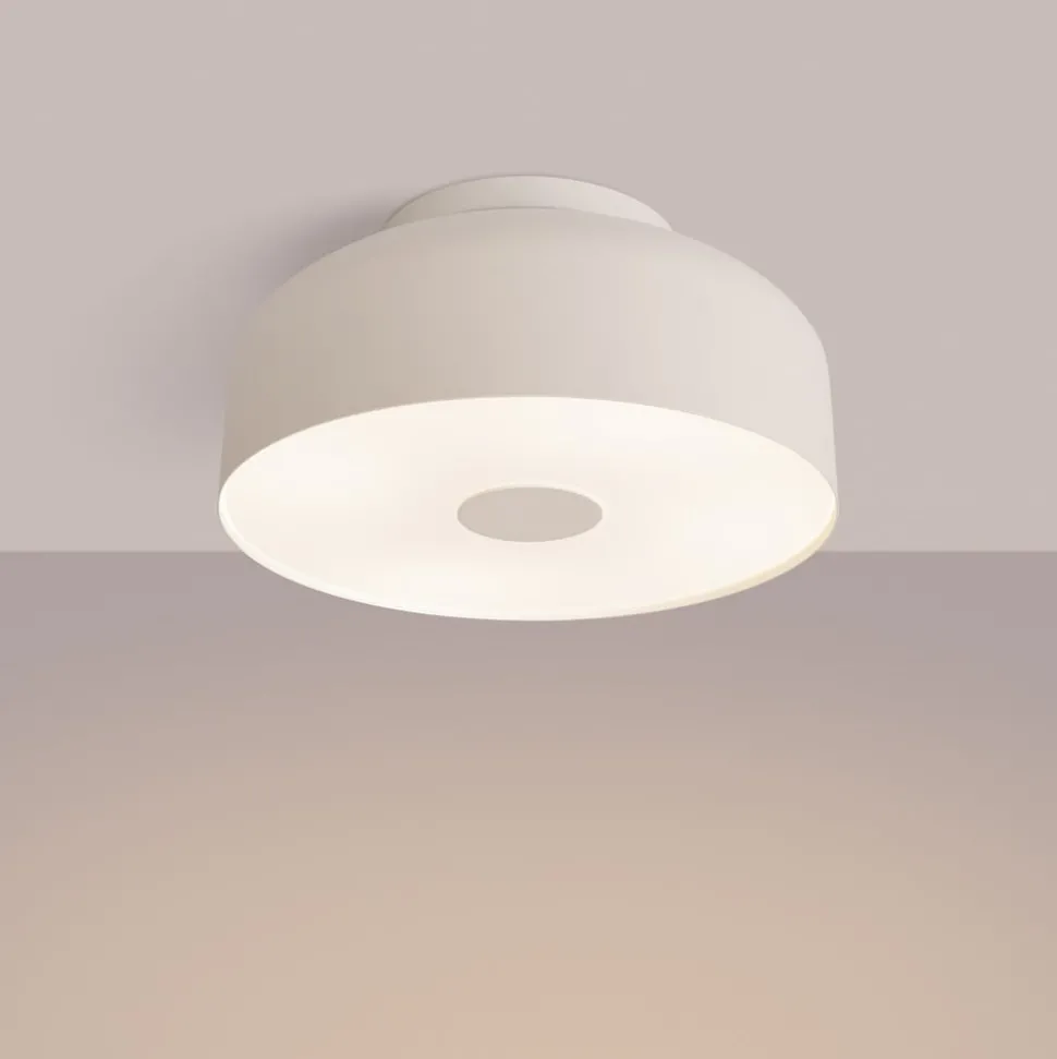 Loftslampe CLARO, beige, Ø 30 cm, metal, 4 x E27