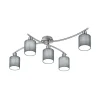 Loftslampe Garda - 5 lys med grå skærme