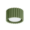 Loftslampe RIBLA, olivengrøn, Ø 10 cm, metal, GX53