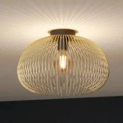 Loftslampe Venezuela, skærm lavet af gyldne stænger