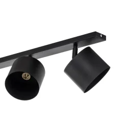 Loftspot Bot, sort, 4 lyskilder