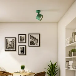 Loftspot Chloe, justerbar, grøn, metal, GU10, 13,5 cm