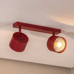 Loftspot Chloe justerbar med 2 lyskilder, rød