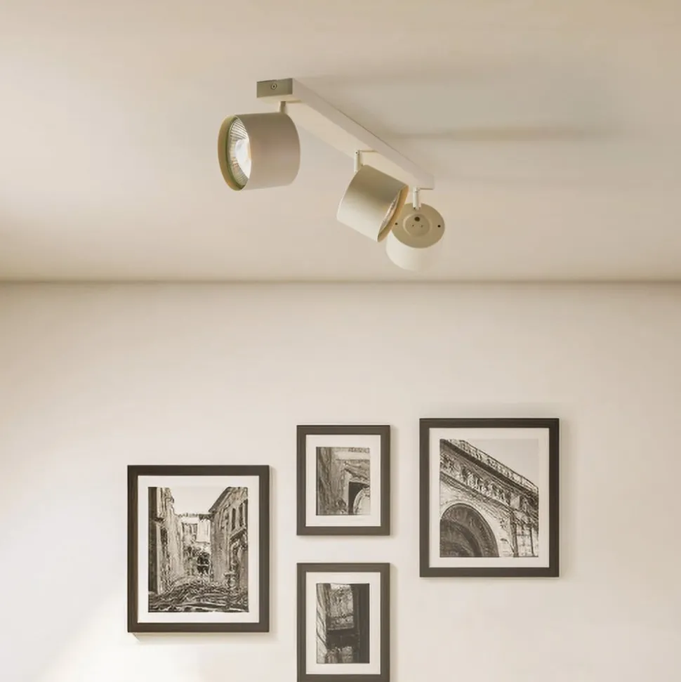 Loftspot Chloe justerbar med 3 lyskilder, beige