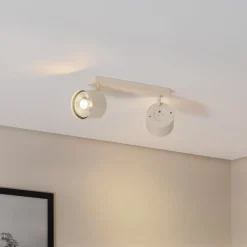 Loftspot Chloe justerbar med 2 lyskilder, beige
