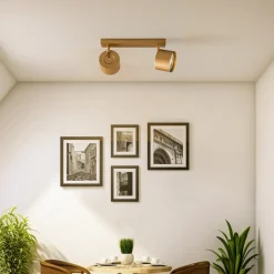 Loftspot Chloe justerbar med 2 lyskilder, guld
