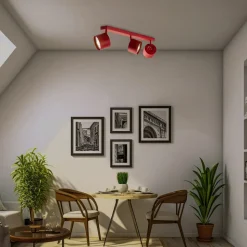 Loftspot Chloe justerbar med 3 lyskilder, rød