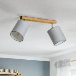 Loftspot Corralee, grå, 2 lyskilder