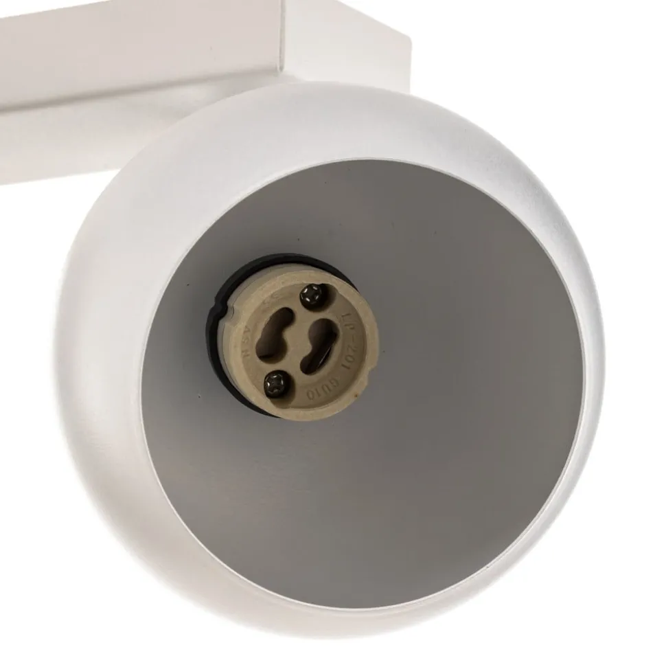 Loftspot Flame, hvid, 4 lyskilder, lang