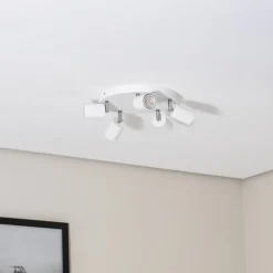 Loftspot Fun, hvid, Ø 30 cm, justerbar, GU10