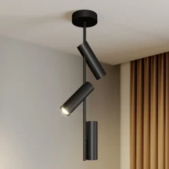 Loftspot Leda 3, 3 lyskilder, sort