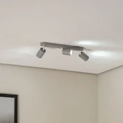 Loftspot Livia, grå, 52 cm, 3 lyskilder, metal, GU10