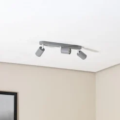Loftspot Livia, grå, 52 cm, 3 lyskilder, metal, GU10