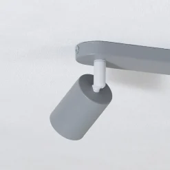 Loftspot Livia, grå, 35 cm, 2 lyskilder, metal, GU10