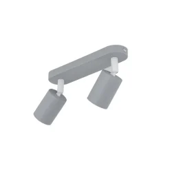 Loftspot Livia, grå, 35 cm, 2 lyskilder, metal, GU10