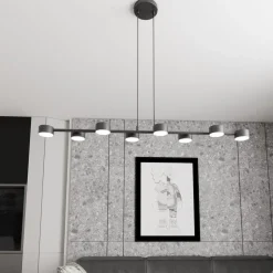 Loftspot Megara, længde 100 cm, metal, 8 lyskilder.