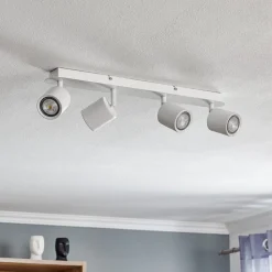 Loftspot Modo i stål, hvid, 4 lyskilder