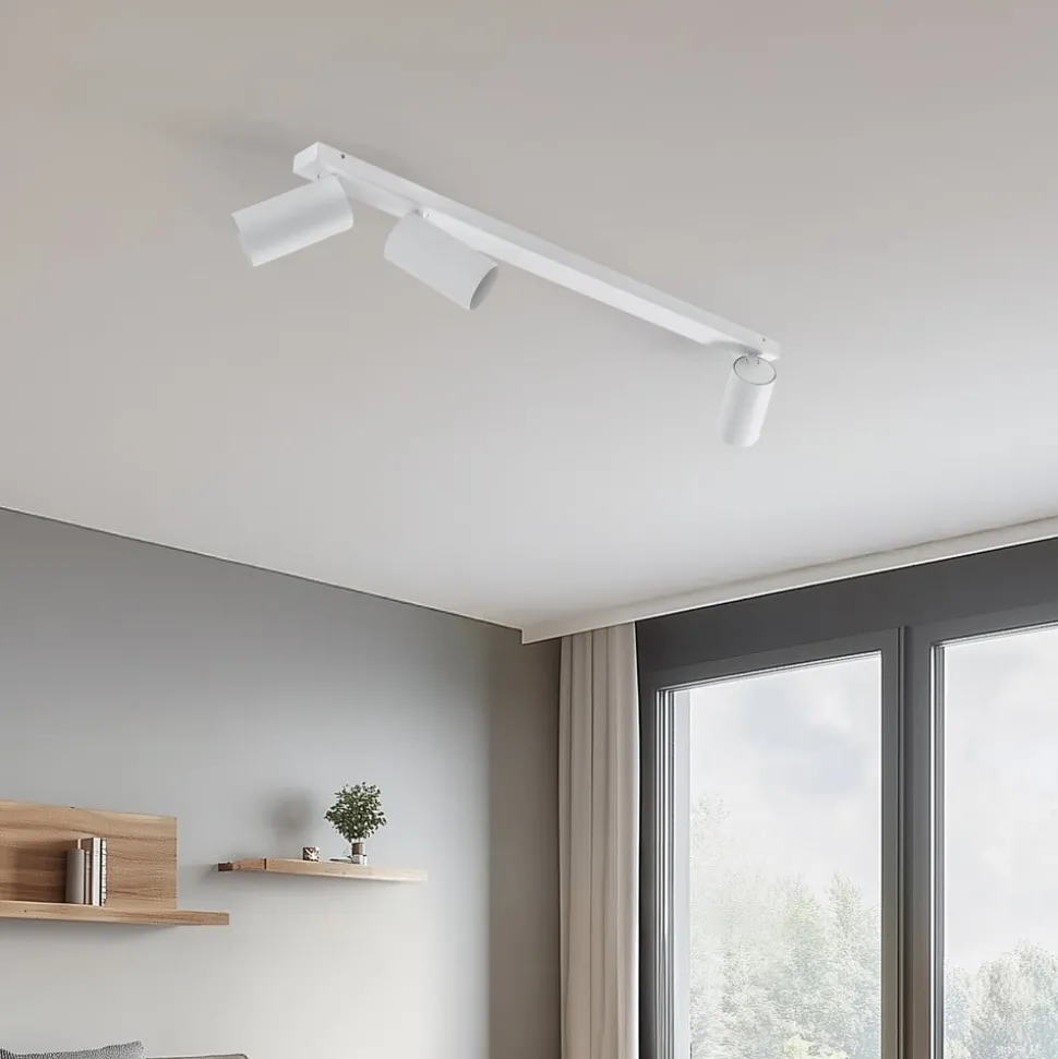 Loftspot Mono III, 3 lyskilder, hvid, 84 cm lang, GU10