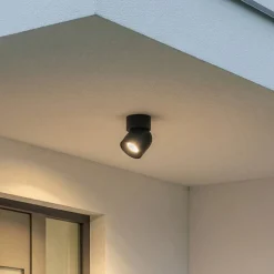 Loftspot Oscar, sort, aluminium, højde 13,5 cm, GU10